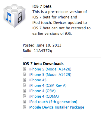 iOS 7 Beta 2 Available for Download Now, Includes iPad & iPad Mini Support ios 7 beta 2 download iphone 4 gsm